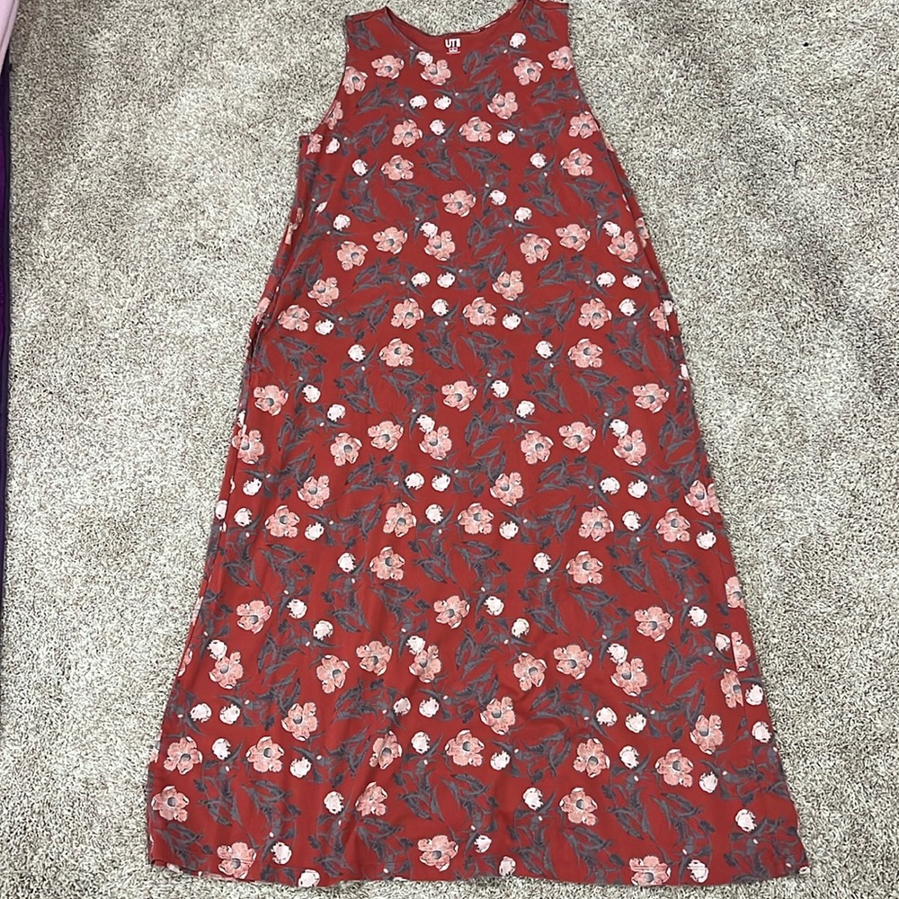 Uniqlo Museum Of Fine Arts Boston Floral Tank Shirt Maxi Dress